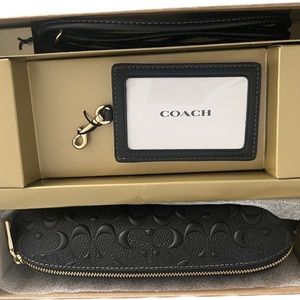 NWT Coach Lanyard/card case with Zip Pouch